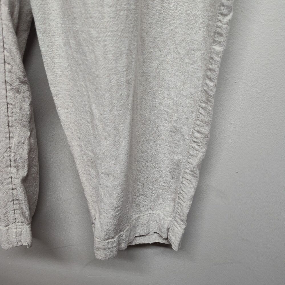 Old Navy Linen Pants Women Size XL Tan Elastic Waist Straight Leg Boho Casual - Picture 4 of 8